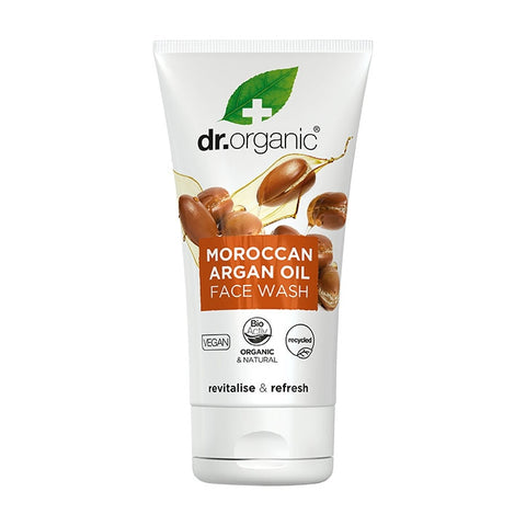 Dr Organic მაროკოს არგანის ზეთის სახის დასაბანი, 150 მლ