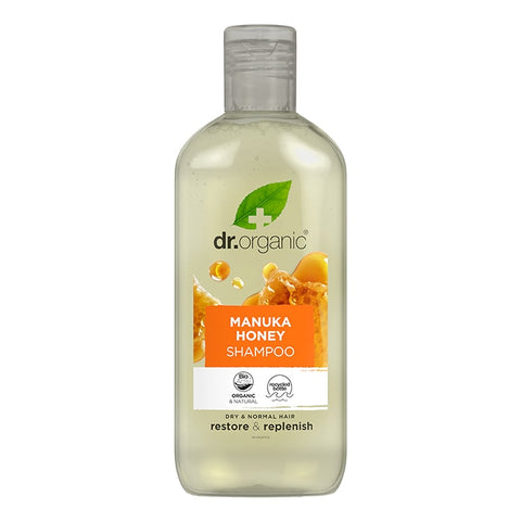 Dr Organic მანუკას თაფლის შამპუნი, 265 მლ