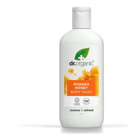 Dr Organic მანუკას შხაპის გელი, 250 მლ