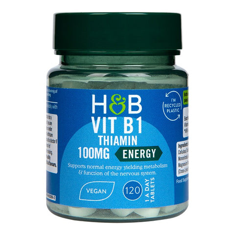 Holland & Barrett ვიტამინი B1 და თიამინი 100 მგ, 120 ტაბლეტი