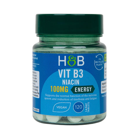 Holland & Barrett ვიტამინი B3 და ნიაცინი 100 მგ, 120 ტაბლეტი