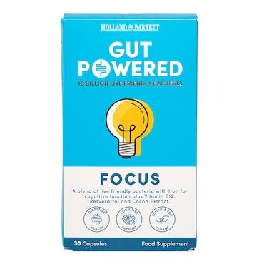 Holland & Barrett Gut Powered ფოკუსირება, 30 კაფსულა